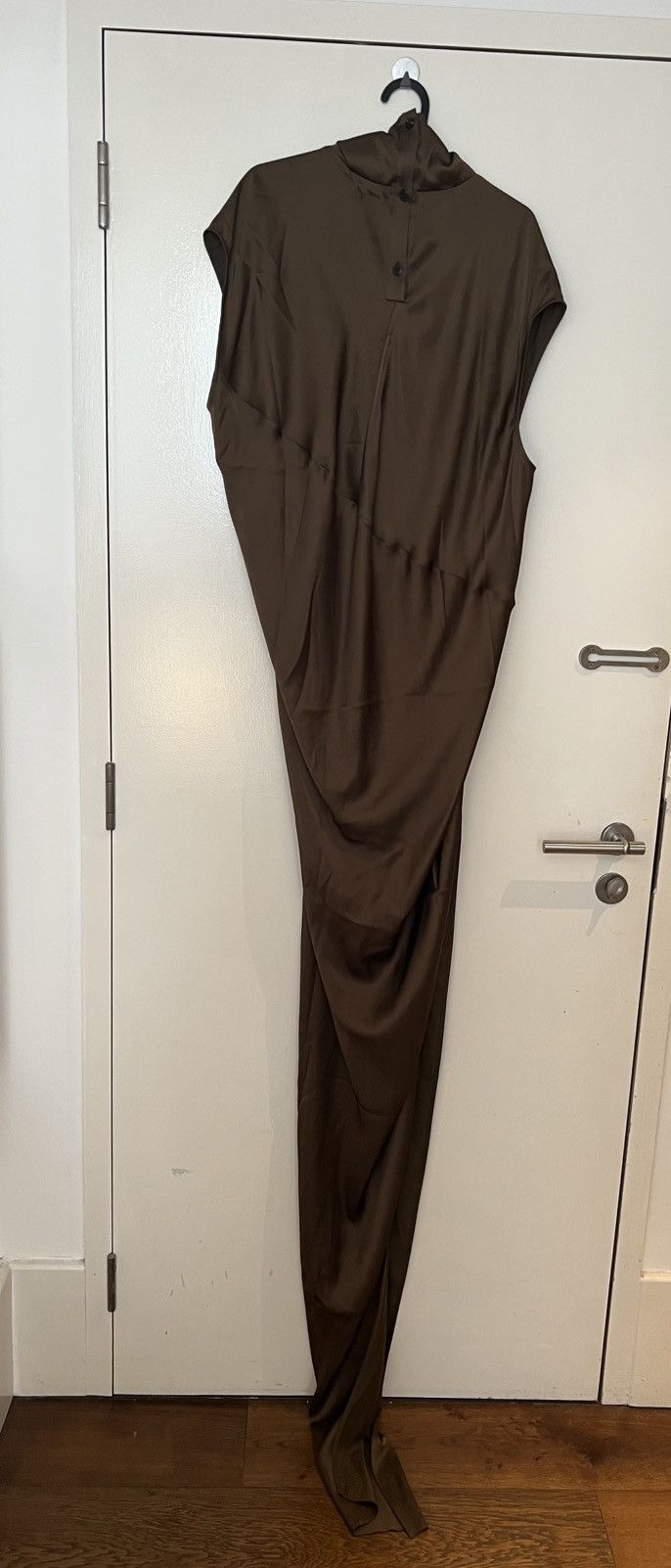 Rick Owens RICK OWENS FW24 PORTERVILLE EDFU DRESS BEAN WASHED CHARMEUSE Size M / US 6-8 / IT 42-44 - 11 Thumbnail
