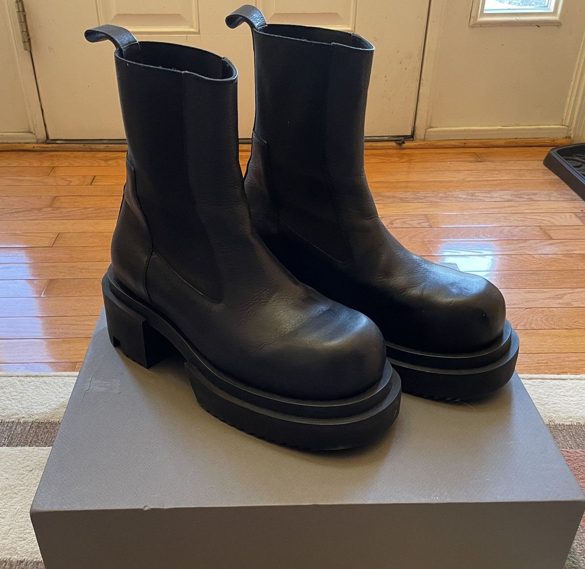 Rick Owens Rick Owens Beatle Bogun Leather Boots EU 44/US 11