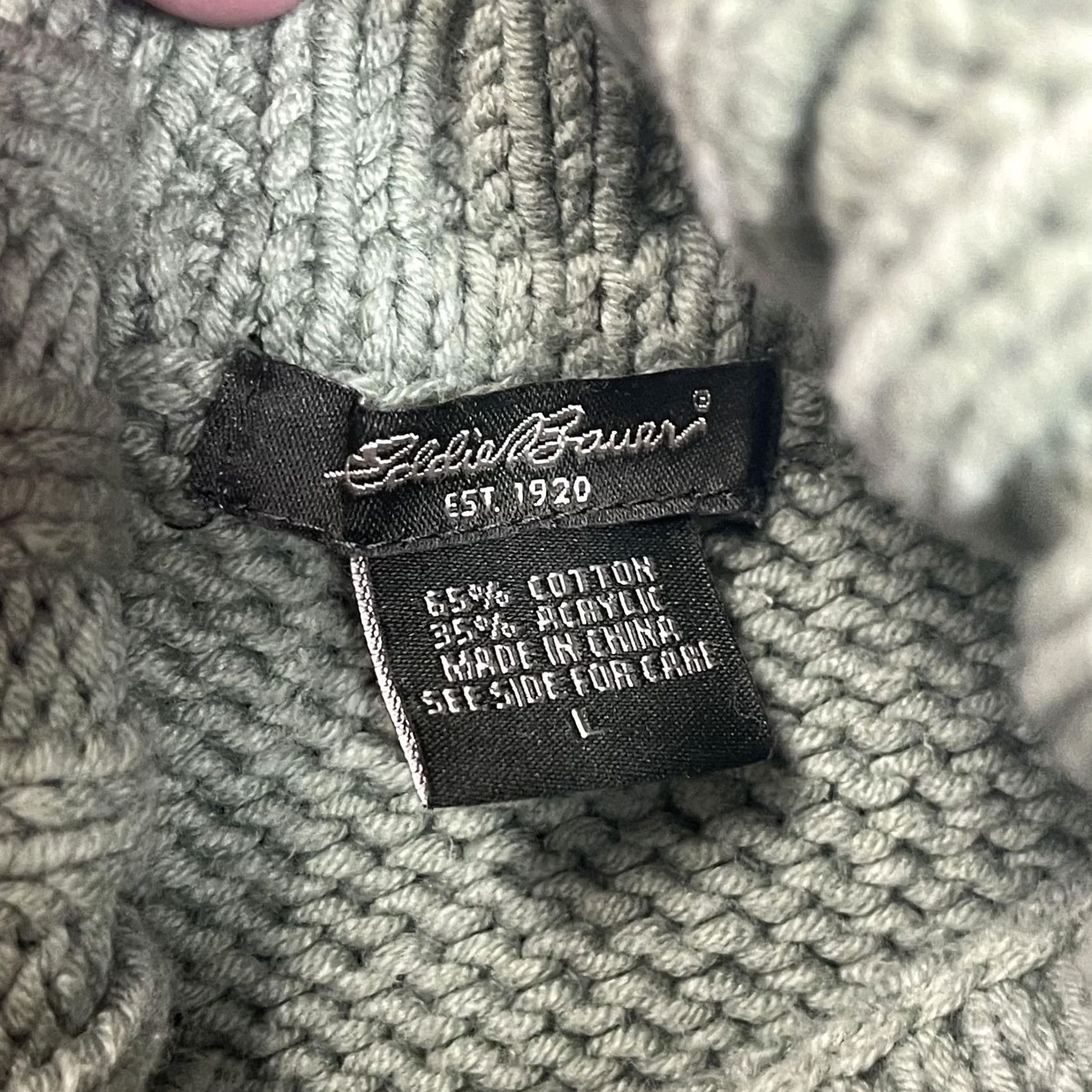 Eddie Bauer Eddie Bauer Womens Large Green Turtleneck Tight-Knit Pullover Sweater Solid Size L / US 10 / IT 46 - 2 Thumbnail