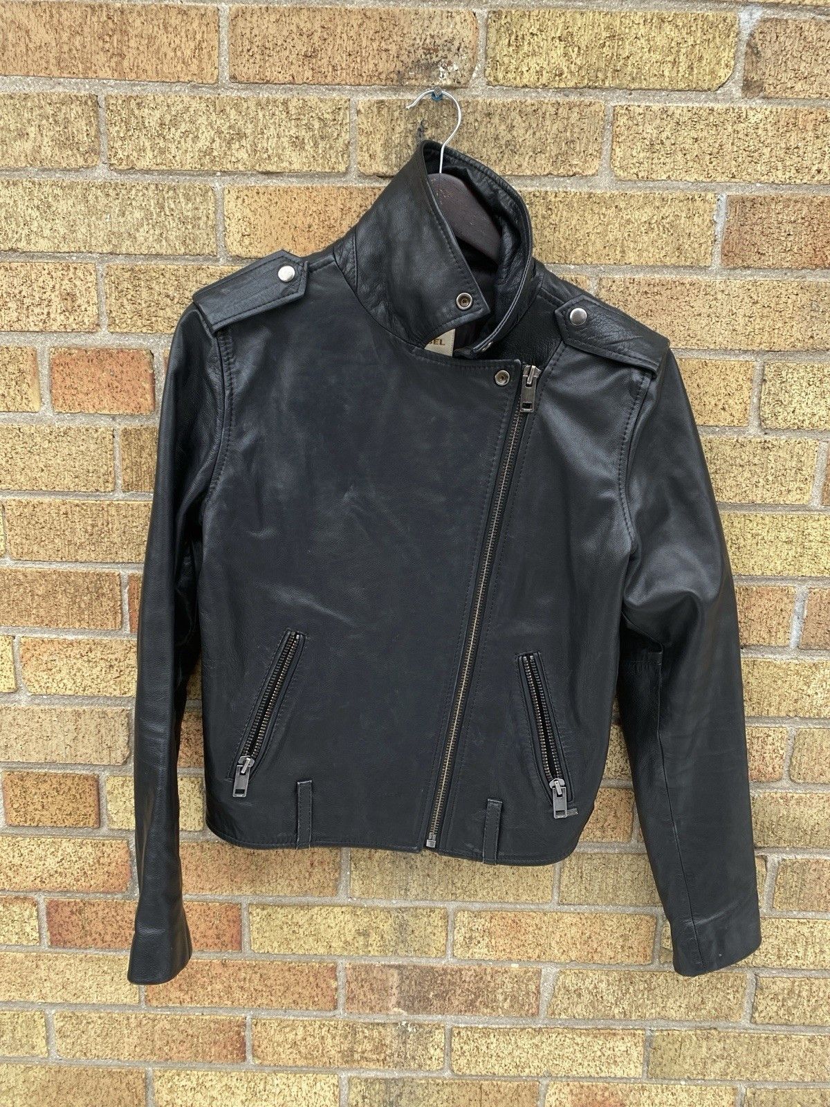 Vintage Diesel Asymmetrical Biker Jacket Women’s M Black La