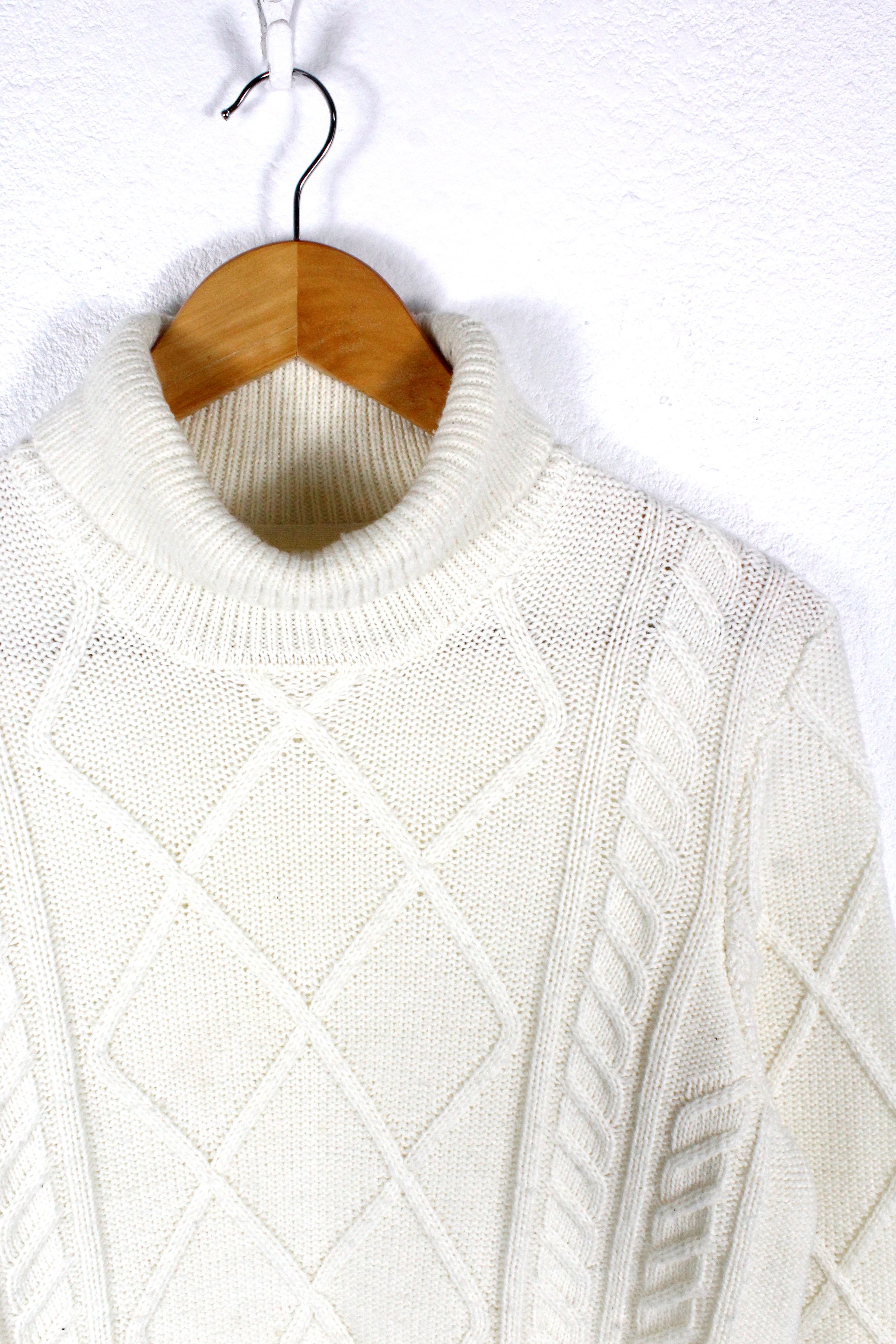 Folk Folk White Warm Knit Turtleneck Sweater Size US S / EU 44-46 / 1 - 2 Thumbnail