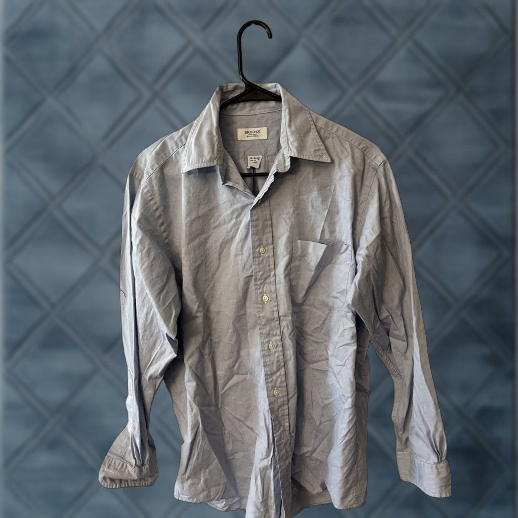Brooks Brooks Button-Down Shirt Men 15-33 Blue Long Sleeve Casual Office Size US M / EU 48-50 / 2 - 1 Thumbnail