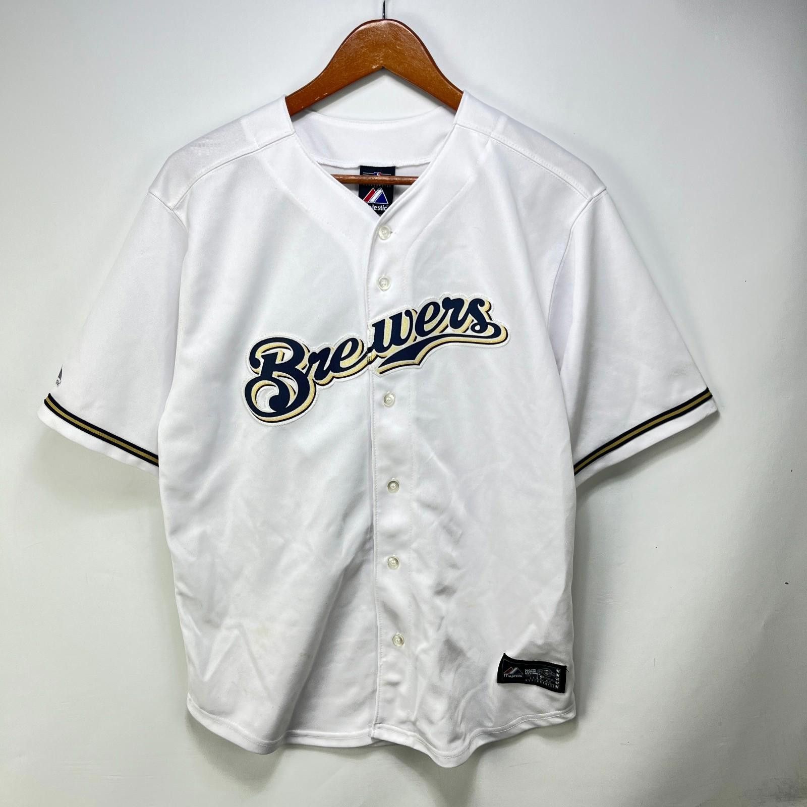 Majestic Vintage Milwaukee Brewers Baseball Jersey Medium Ryan Braun Size ONE SIZE - 1 Thumbnail