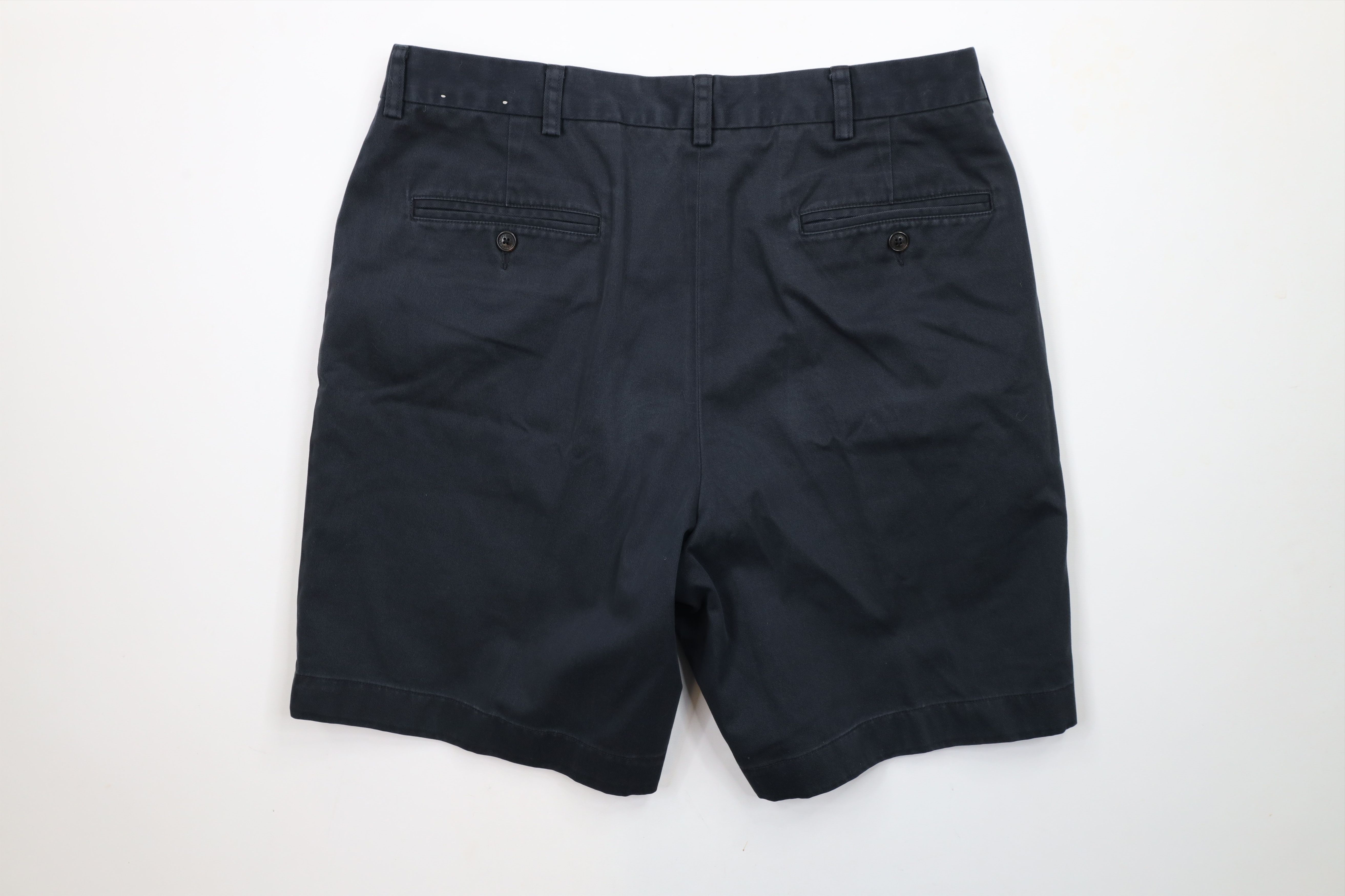 Brooks Brothers × Vintage Vintage Brooks Brothers Heavyweight Chino Shorts Navy Blue Size US 35 - 7 Thumbnail