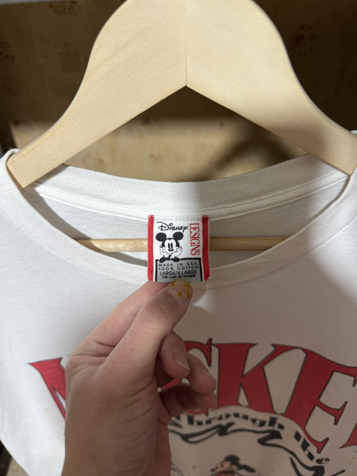 Disney × Mickey Mouse × Vintage Vintage 1990s Mickey Mouse Through The Years Cartoon T-Shirt Size US XL / EU 56 / 4 - 7 Thumbnail