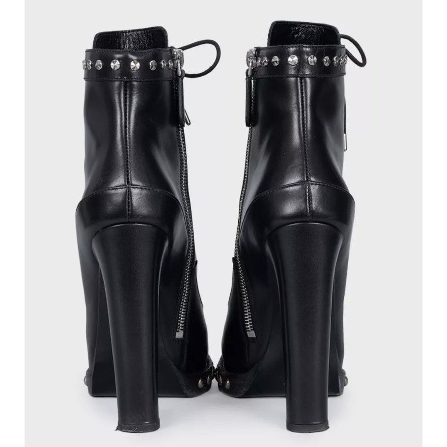 Alexander McQueen Alexander McQueen Black Leather Ankle Boots Sz.39 Size US 8 / IT 38 - 4 Thumbnail
