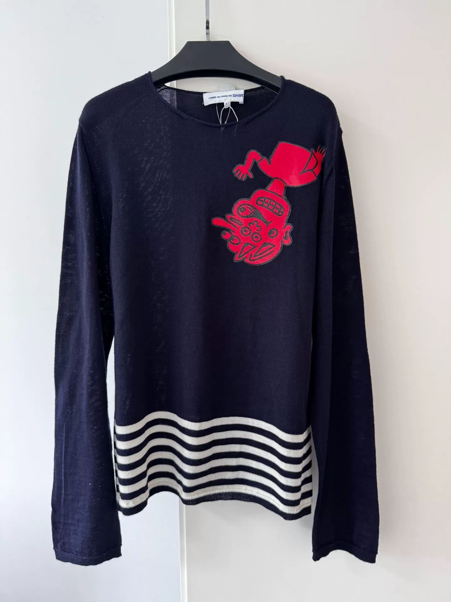 Comme des Garcons CDG SHIRT Blue Stripe Sweatshirt Size US S / EU 44-46 / 1 - 1 Thumbnail