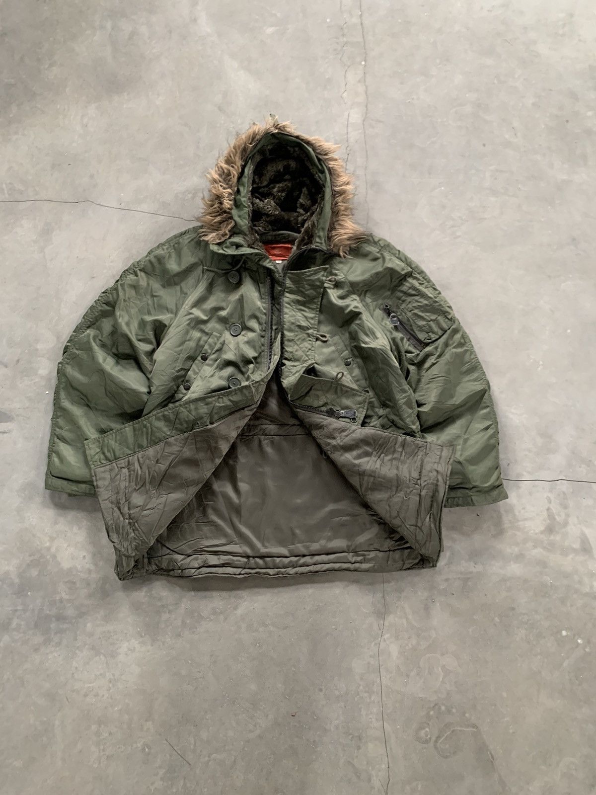 Japanese Brand Vintage Avirex Officer Unifrom N-3B Flight Jacket Green Size US XL / EU 56 / 4 - 2 Thumbnail