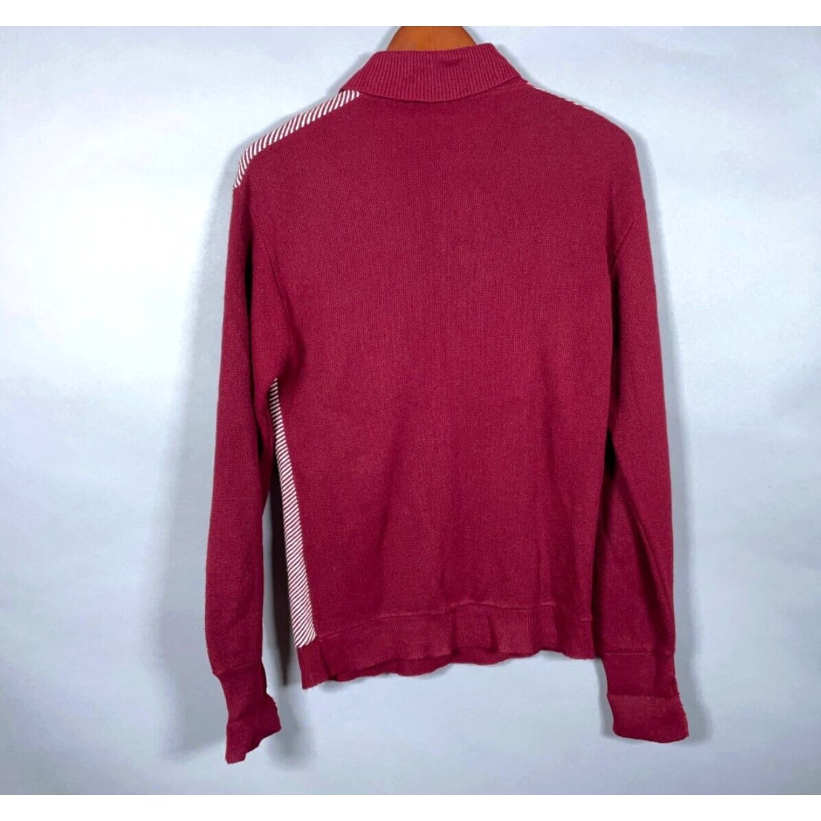 Vintage VINTAGE TownCraft Sweater Shirt Mens Small Red White Angled Stripe Collared 60s Retro Hipster Size US S / EU 44-46 / 1 - 2 Thumbnail