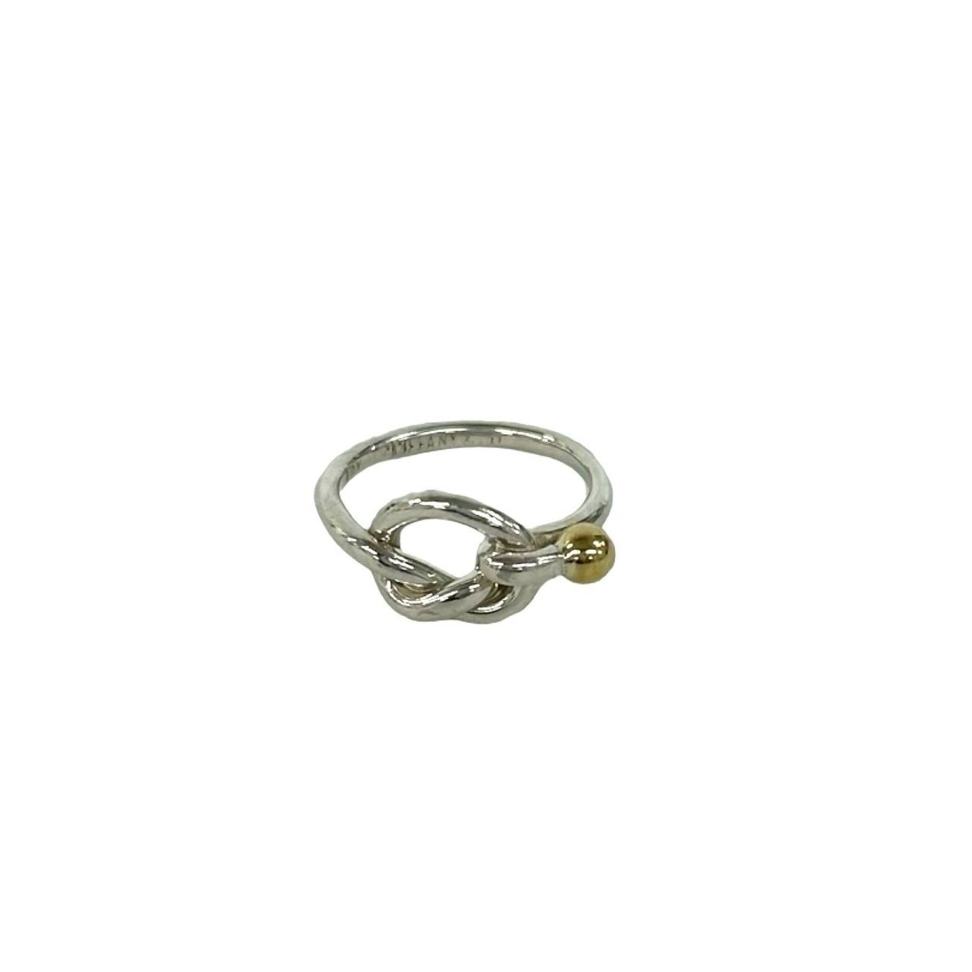 Tiffany & Co. TIFFANY&Co. Tiffany Love Knot Ring, Sterling Silver 925, 18K 750YG, and Yellow Gold, Item No. 12485 Size ONE SIZE - 1 Thumbnail