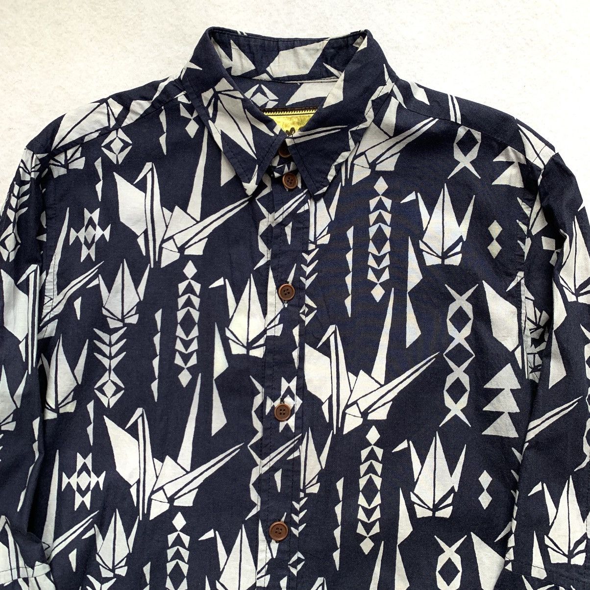 Christopher Nemeth 1990s Christopher Nemeth Abstract Origami Crane Shirt Size US S / EU 44-46 / 1 - 1 Thumbnail