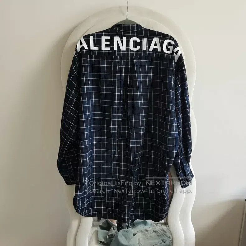 Balenciaga Balenciaga Back Logo Checkered Shirt, Classic Style Size 4XL / US 24-26 - 1 Thumbnail