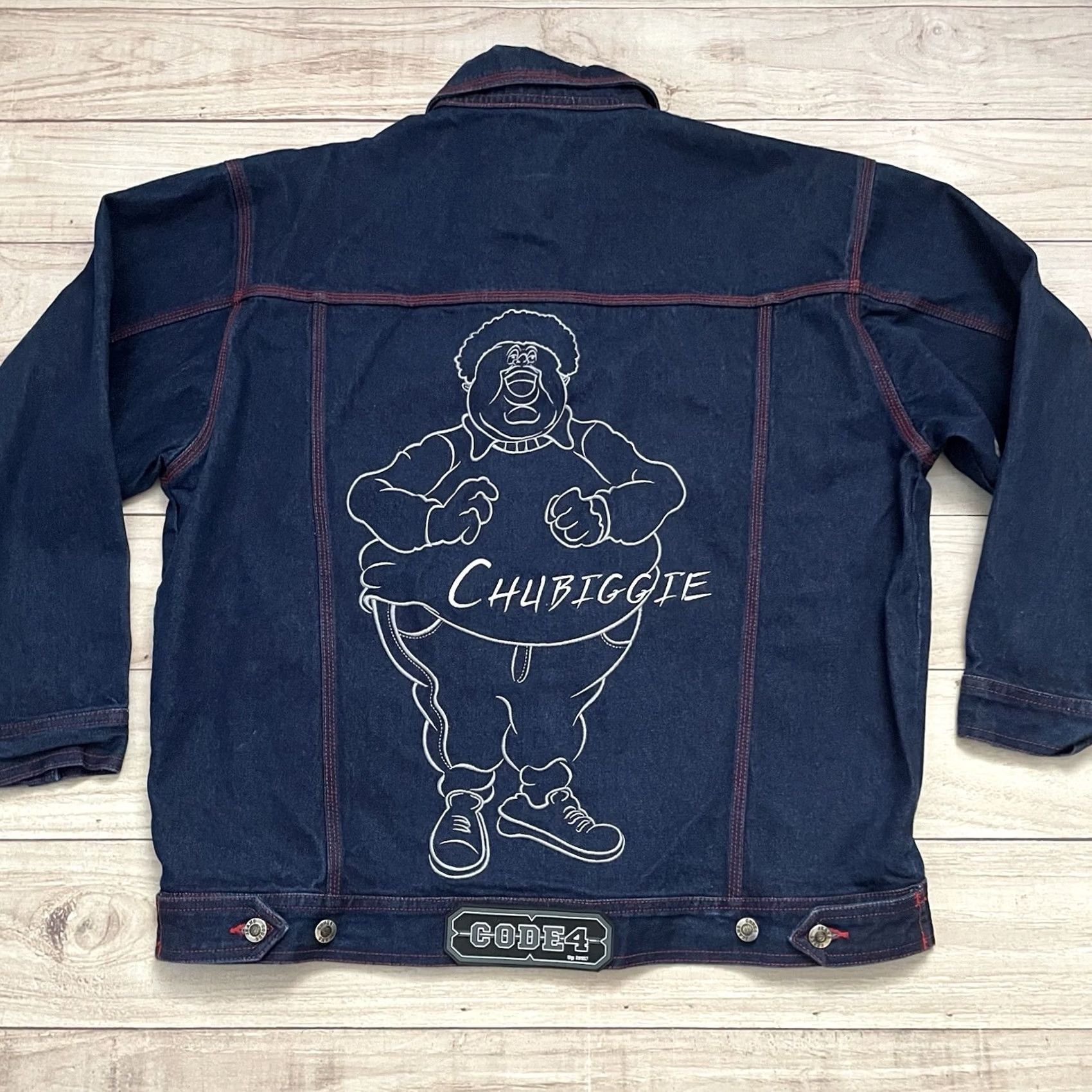 Vintage VINTAGE Code 4 Denim Jacket XL BAGGY 34 Jeans Chubiggie Trucker NY 2000s Men Size US 36 / EU 52 - 4 Thumbnail