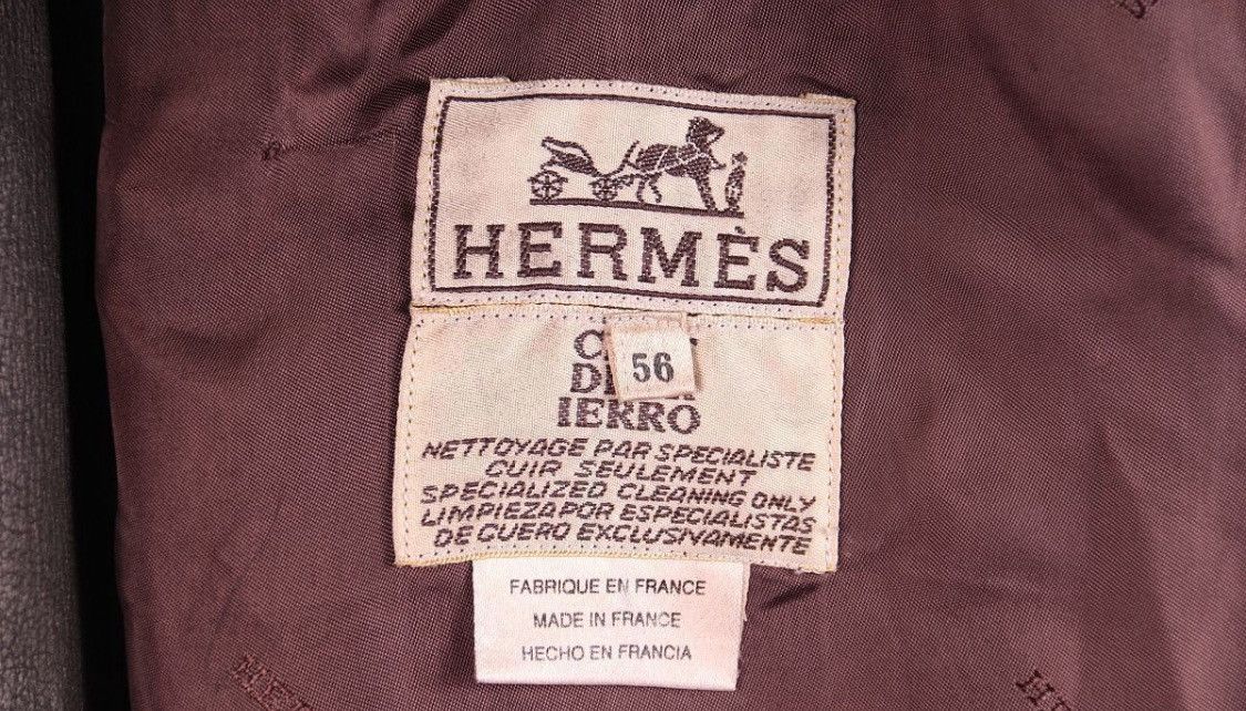 Hermes Hermes Leather Biker Mink Fur Collar Bomber Jacket Size US XL / EU 56 / 4 - 5 Thumbnail