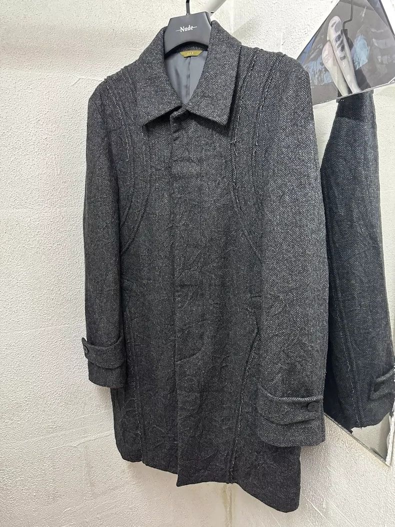 Yohji Yamamoto Yohji Yamamoto Wool coat ruffled wool coat Size US L / EU 52-54 / 3 - 2 Thumbnail