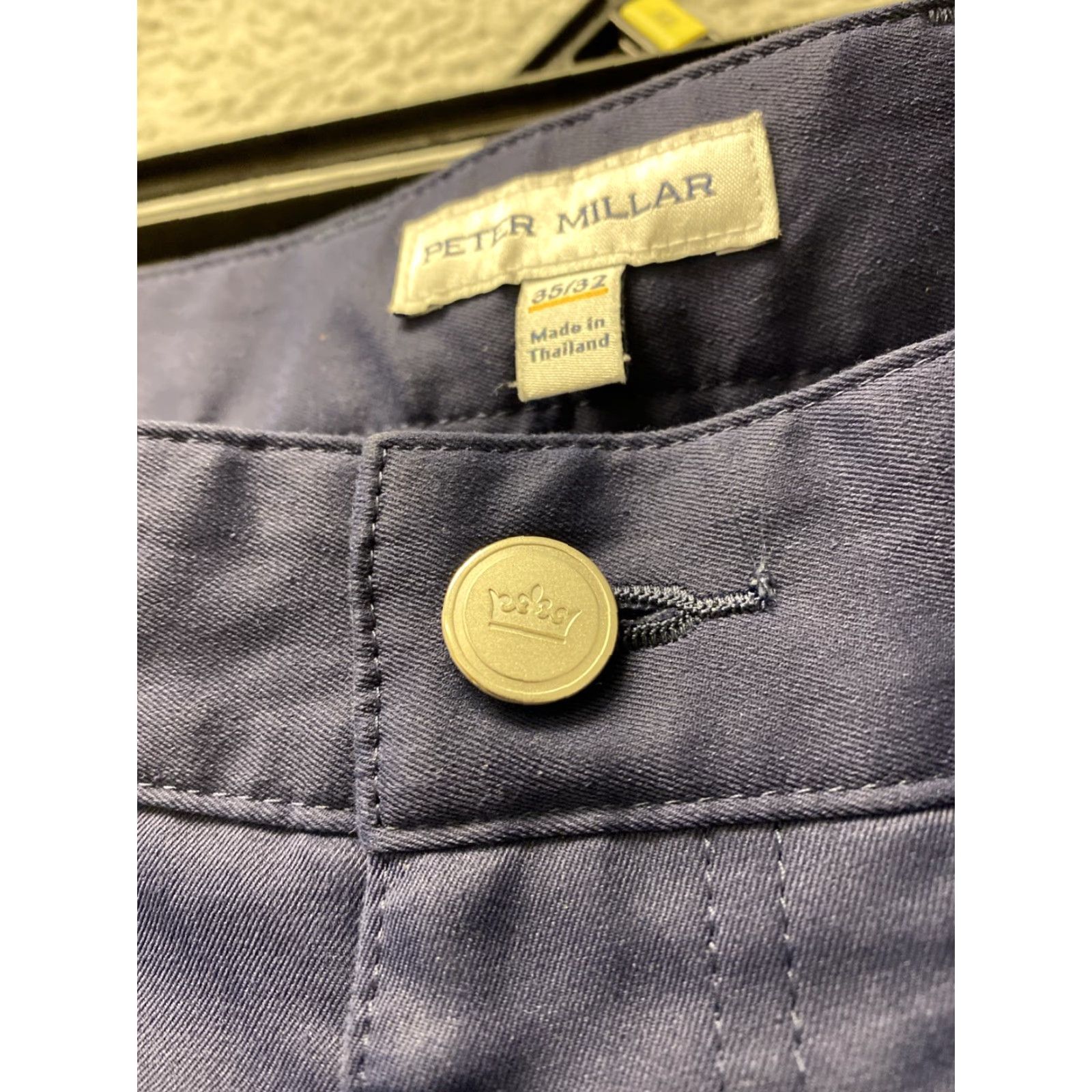 Peter Millar PETER MILLAR Mens Golf Pants 5-Pocket Signature Sateen Navy 35 x 30 Mens, Regular, 5-Pocket, Navy, Golf Pants Size US 38 / EU 54 - 3 Thumbnail