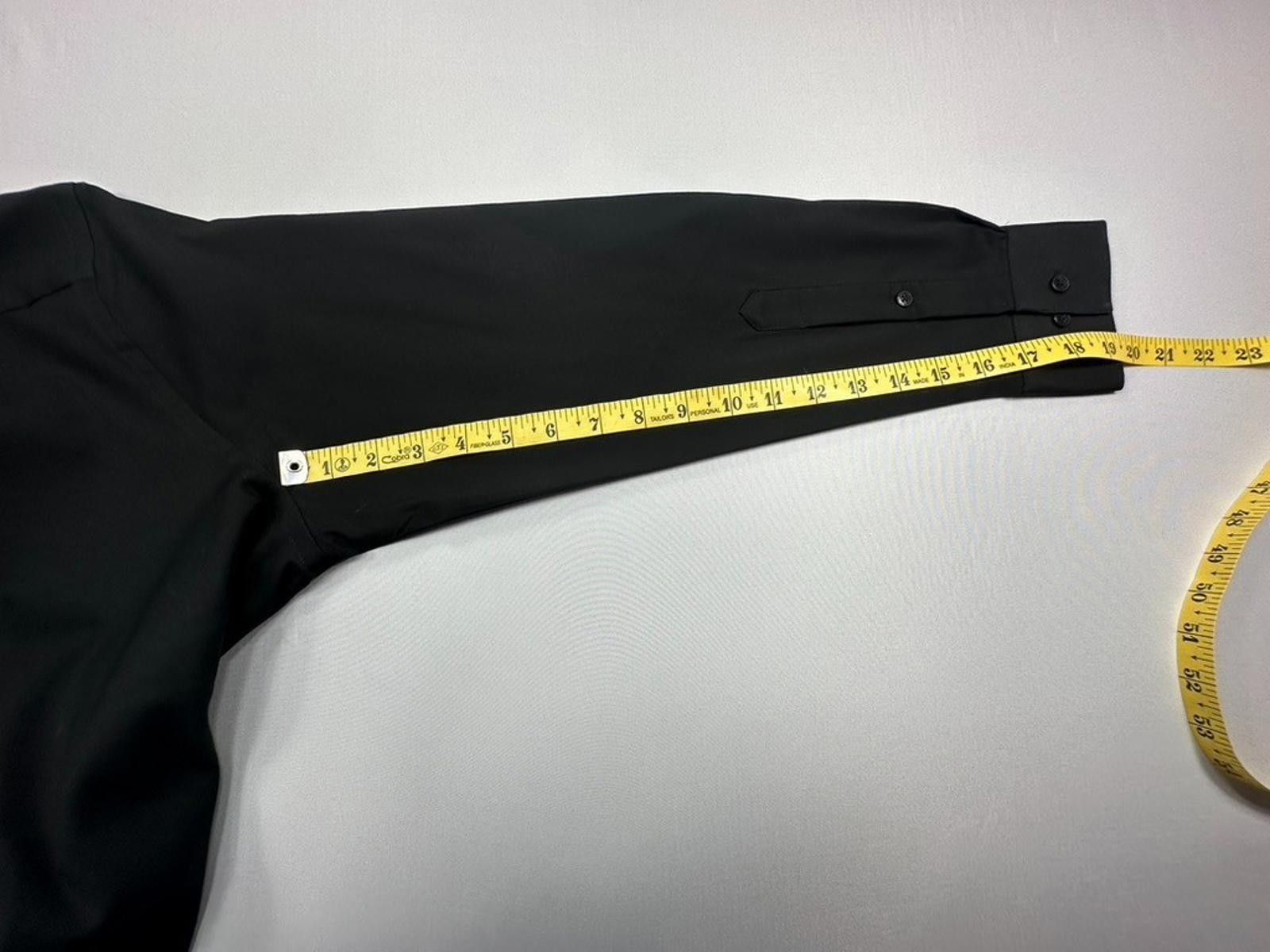 Van Heusen Van Heusen Stain Shield Regular Fit Stretch Shirt Black M Size 38R - 9 Thumbnail