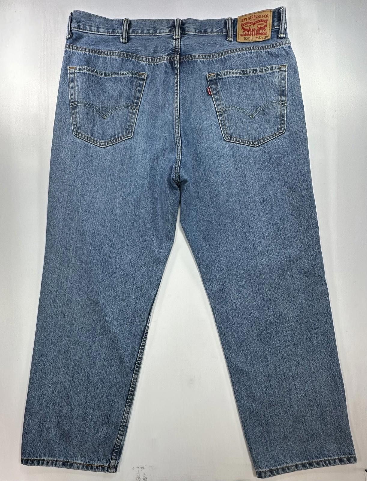Levi's Levis 550 Straight Cotton Denim Jeans Blue Mens 42/30 Size US 42 / EU 58 - 2 Thumbnail