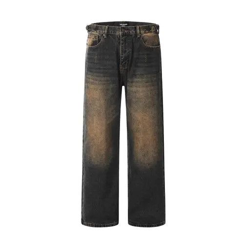 VIBE Fashion loose men's oversize distressed washed jeans Size US 32 / EU 48 - 1 Thumbnail