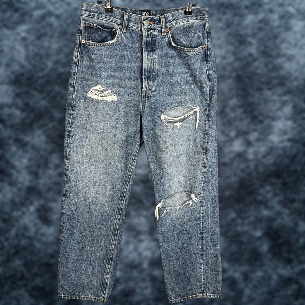 Bdg BDG Jeans Womens 28 Blue Medium Wash Denim Relaxed Straight Urban Outfitters Size 28" / US 6 / IT 42 - 1 Thumbnail