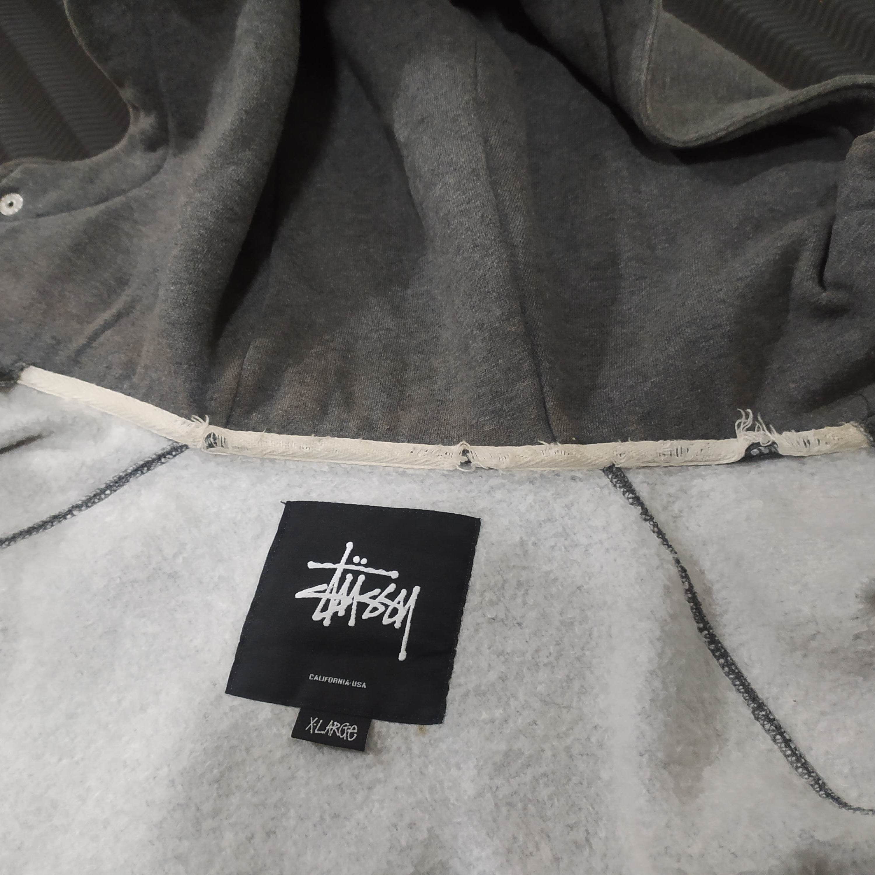Stussy Stussy Y2K 00's Leather Patch Sweat Hood Parka Jacket Size US XL / EU 56 / 4 - 9 Thumbnail