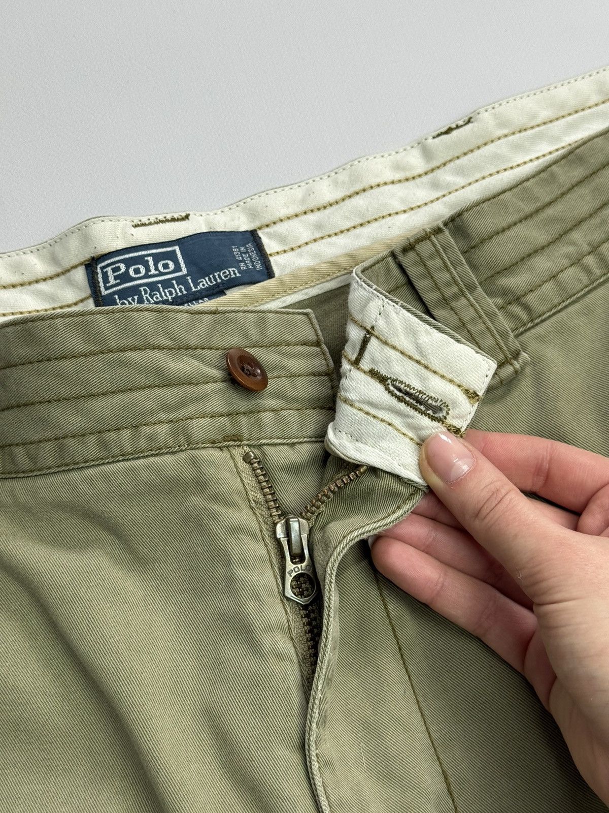 Polo Ralph Lauren Vintage Polo Ralph Lauren Military Cargo Shorts Olive Y2K Size US 36 / EU 52 - 10 Thumbnail