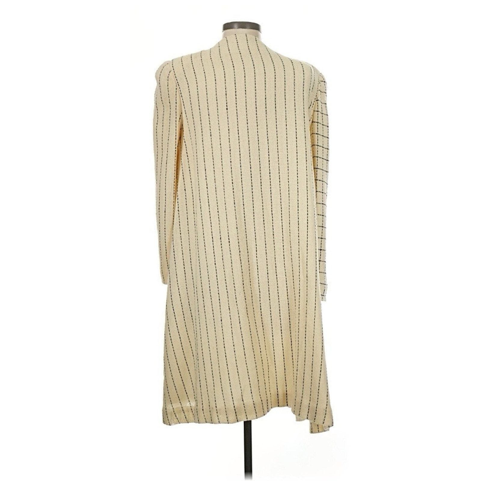 Vintage Steve Fabrikant Cream Wool Mixed Pattern Coat Gold Buttons 8 Size M / US 6-8 / IT 42-44 - 2 Thumbnail