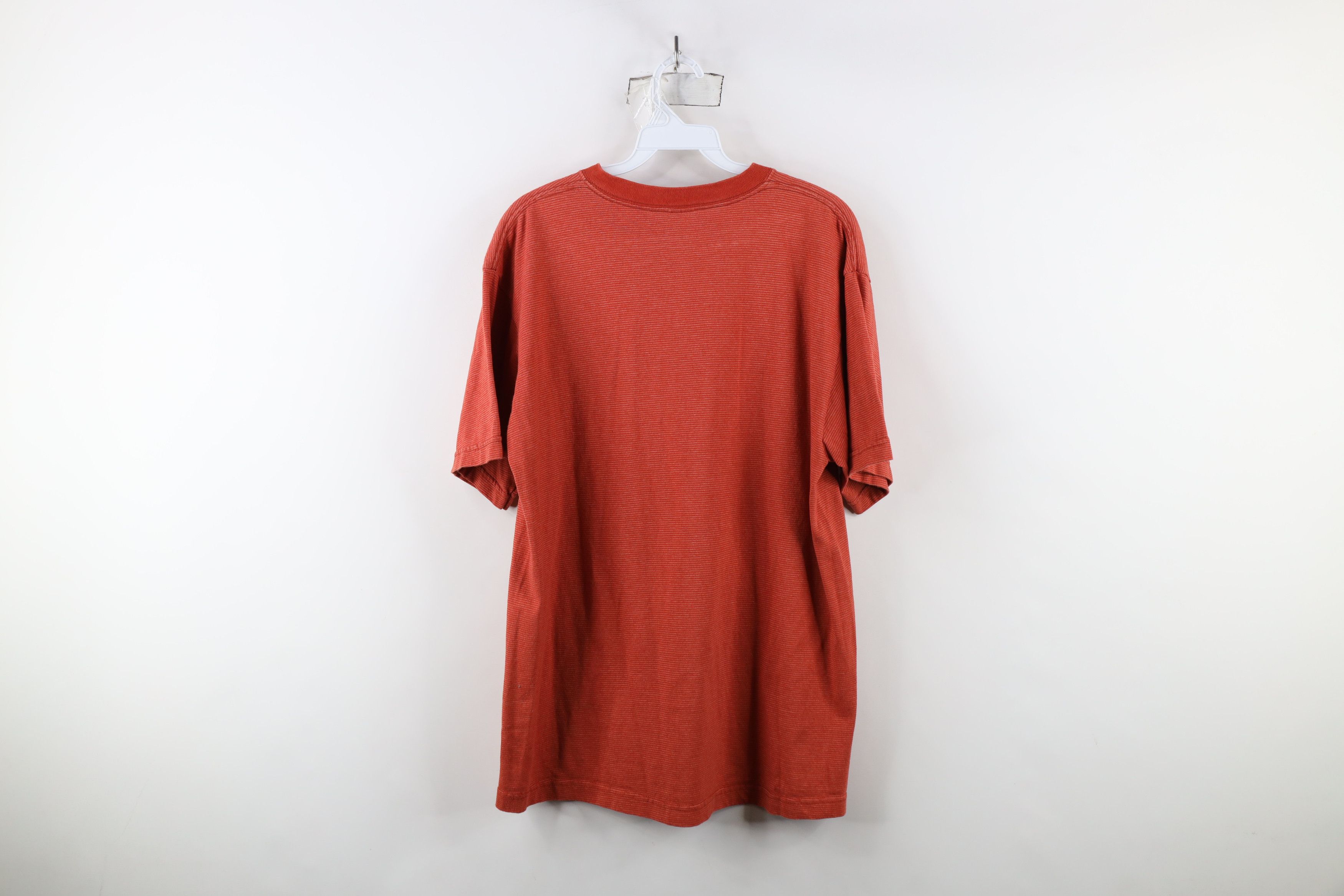 Vintage Vintage 90s Streetwear Striped Short Sleeve T-Shirt Orange Size US M / EU 48-50 / 2 - 8 Thumbnail