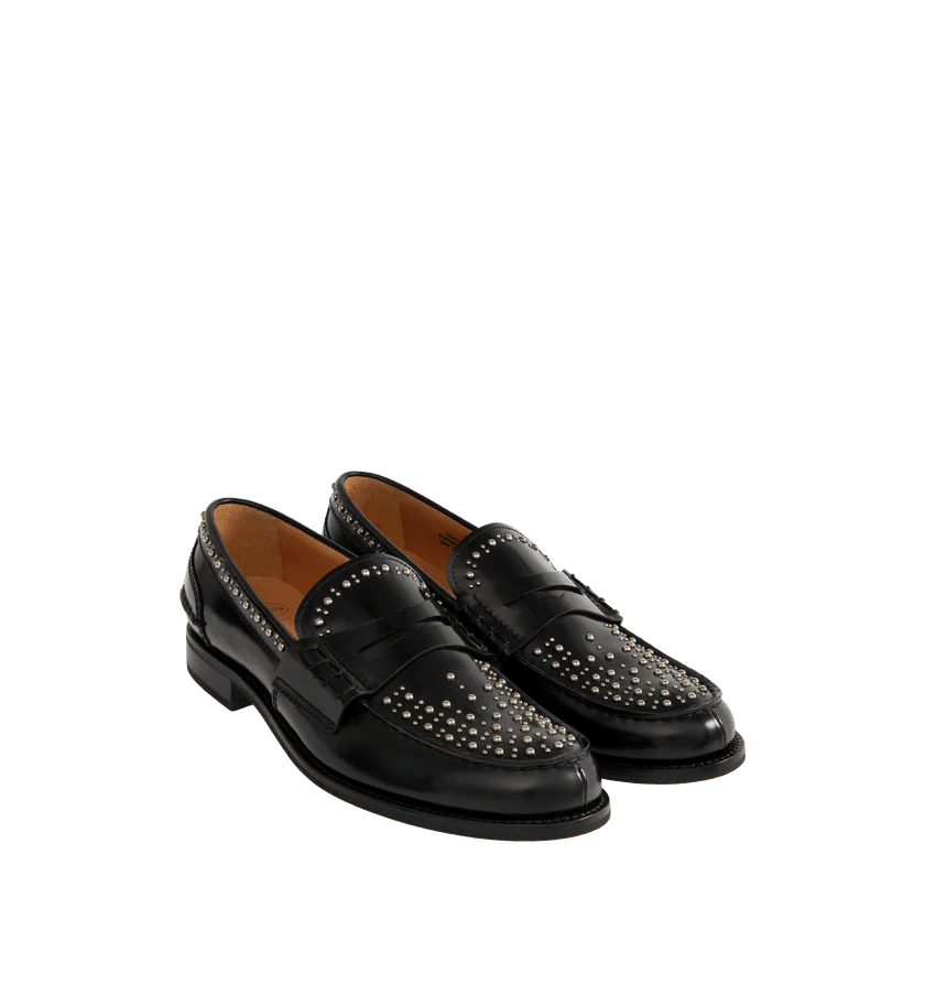Church's o1h1sh11225 Pembrey Studded Loafer in Black Size US 10 / EU 43 - 2 Thumbnail