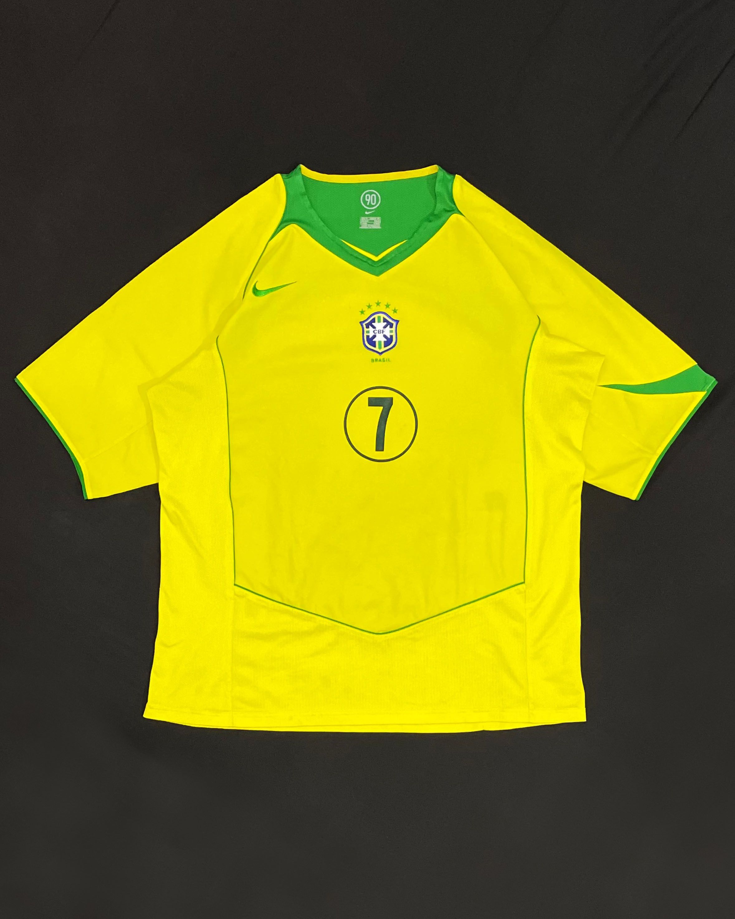 Nike Brazil Home Kit 2004 2005 2006 Size US XL / EU 56 / 4 - 1 Thumbnail