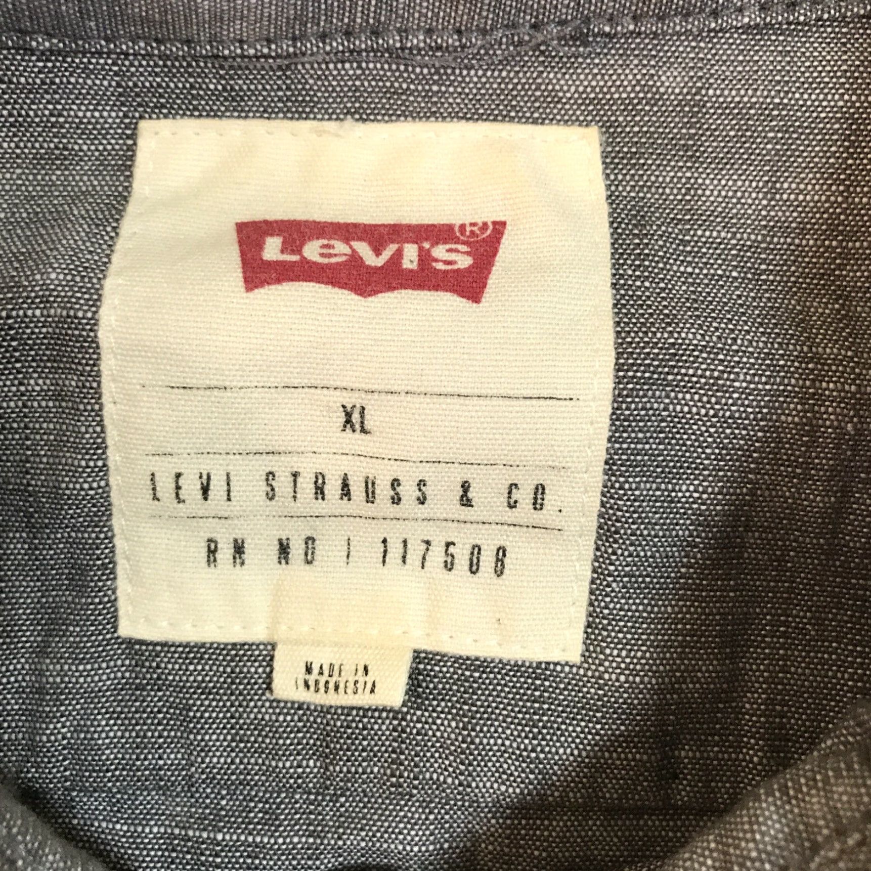 Levi's Levi's Shirt Long Sleeve Button-Up XL Men Cotton Casual Classic Western Gray Size US XL / EU 56 / 4 - 3 Thumbnail