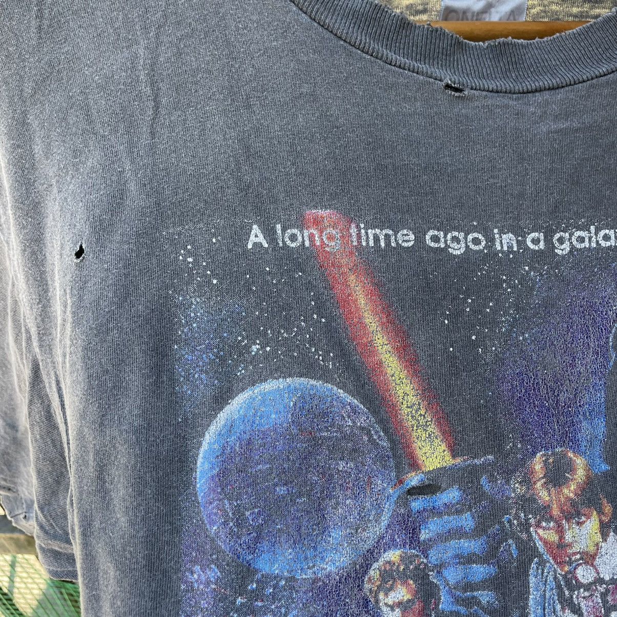 Star Wars × Vintage 🔥Crazy Trash Distress Vintage 1993 Star Wars Promo Tee Size US L / EU 52-54 / 3 - 7 Thumbnail