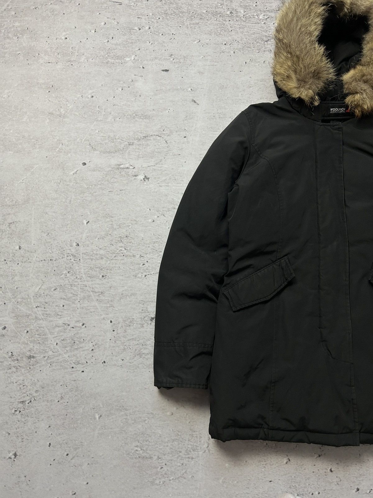 Woolrich Woolen Mills 💥Vintage Woolrich Black Down Jacket Mohair Faux Fur 00s Og💥 Size S / US 4 / IT 40 - 4 Thumbnail