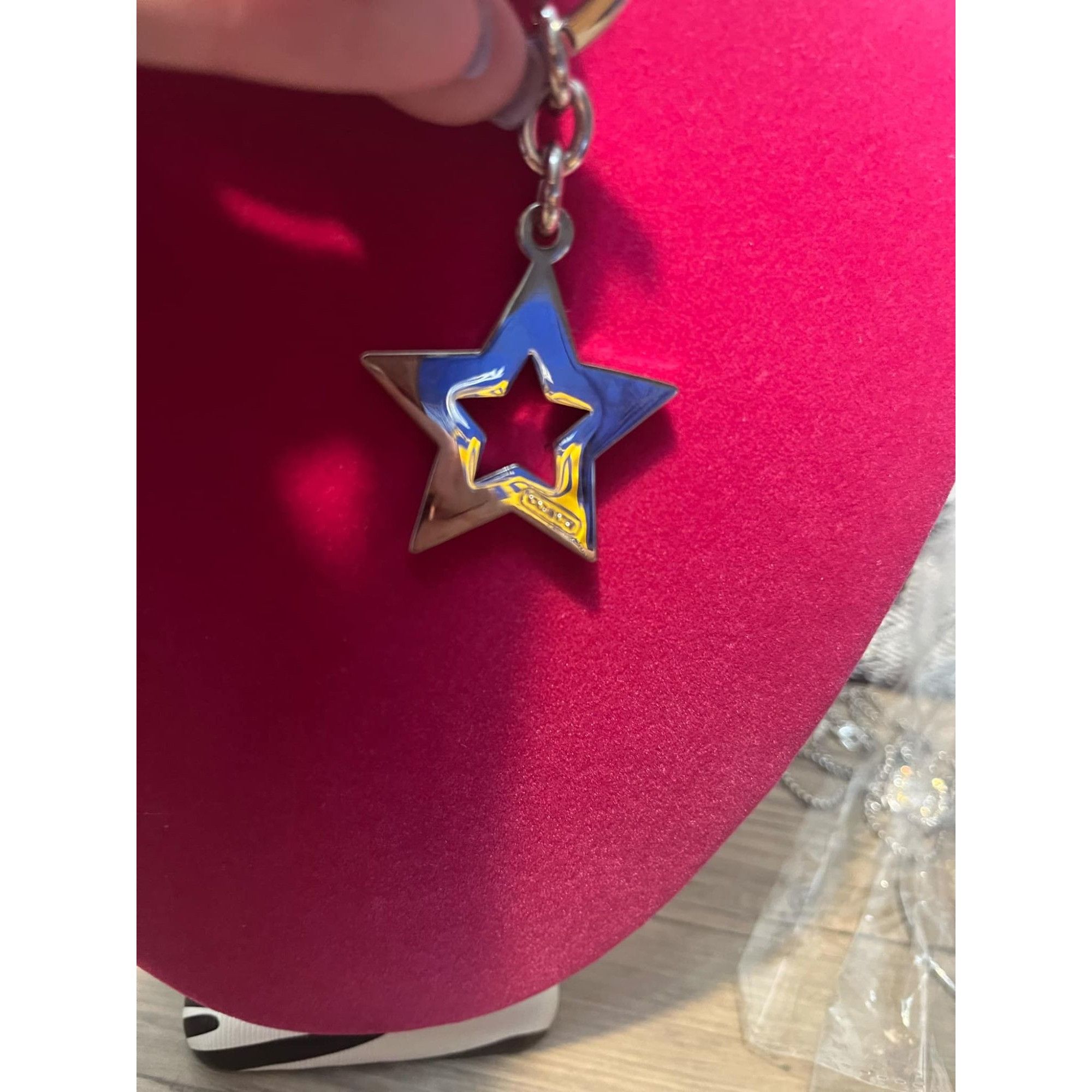 Coach New Coach Key Chain Silver Tone Blue Stud Diamond Star Purse Size ONE SIZE - 3 Thumbnail