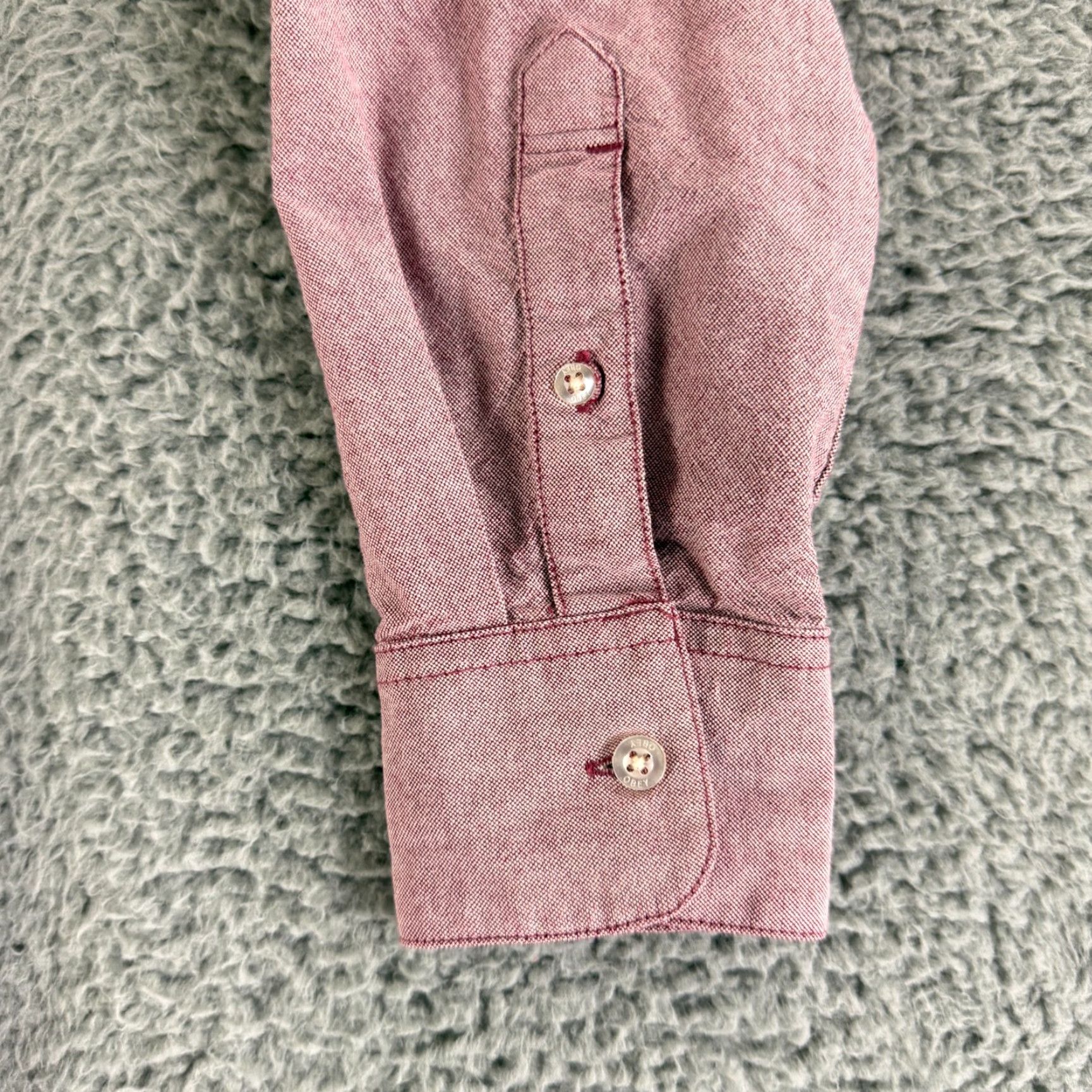 Obey OBEY Button-Down Shirt Mens Medium Red Long Sleeve 100% Cotton Oxford Casual Size US M / EU 48-50 / 2 - 7 Thumbnail