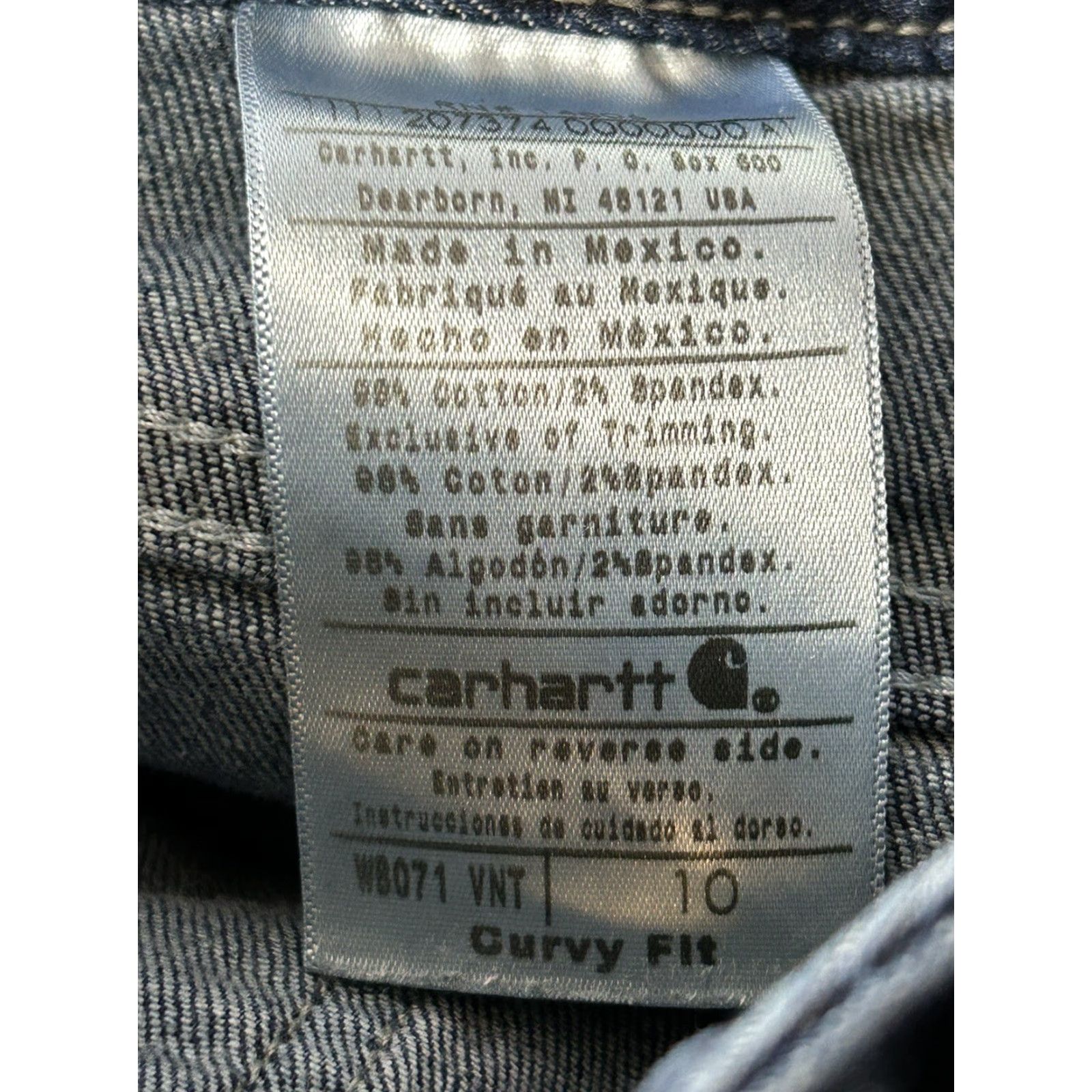 Carhartt Carhartt Curvy Fit Womens Jeans Capri Mid Rise Cuffed Stretch Blue Size 10 Size 32" / US 10 / IT 46 - 8 Thumbnail