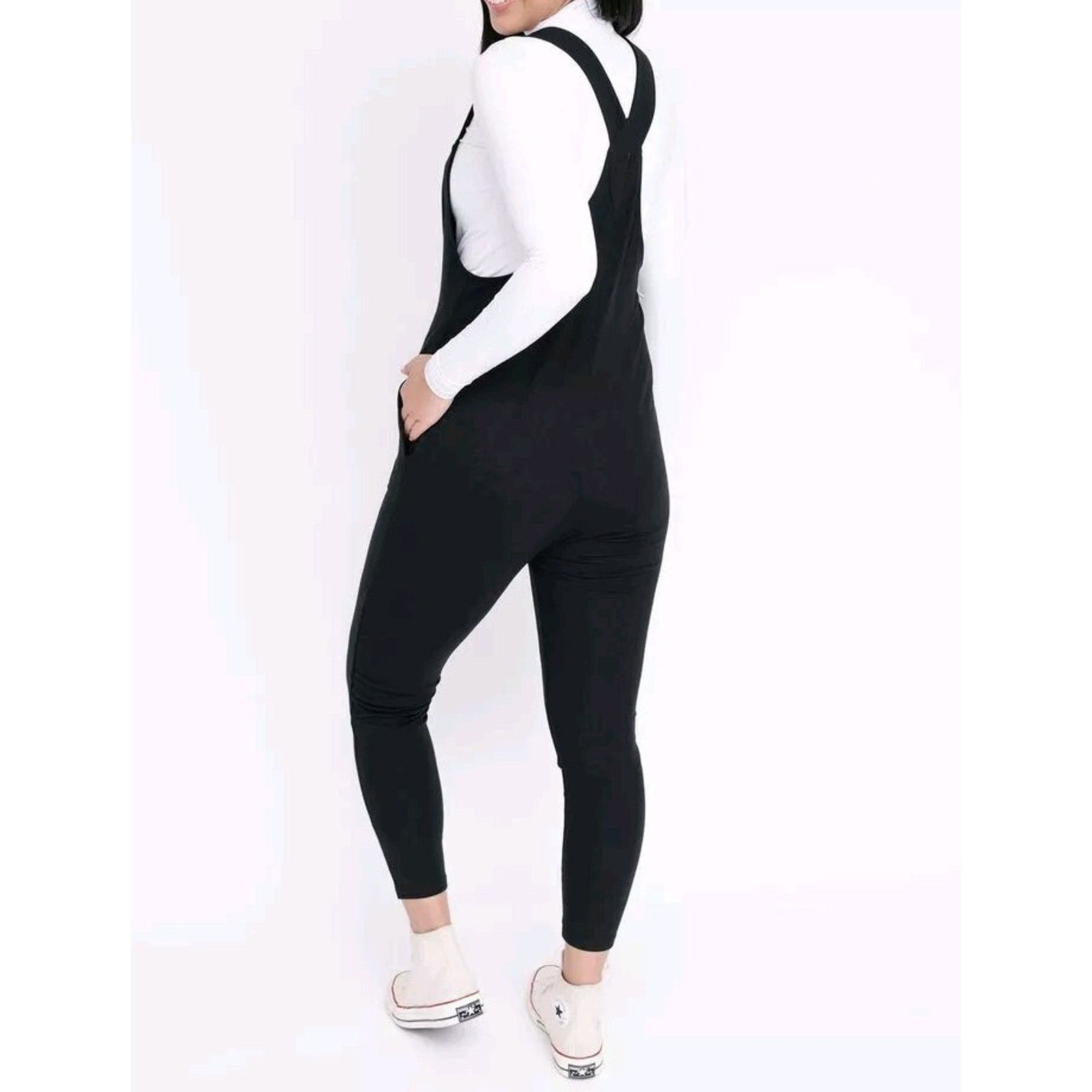 & Other Stories smash +TESS Women ROMPER Cotton BLACK Petite Small A000111 Size 27" / US 4 / IT 40 - 2 Thumbnail