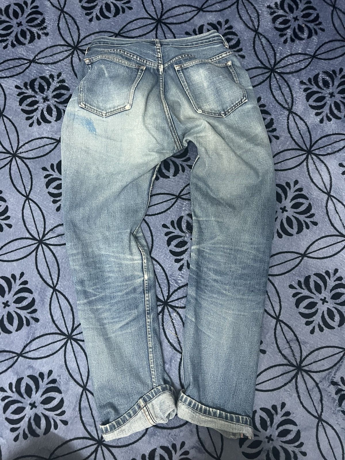 A.P.C. × Vintage A.P.C - Rue De Fleurus Paris Selvedge Button Fly Distressed Size US 29 - 7 Thumbnail