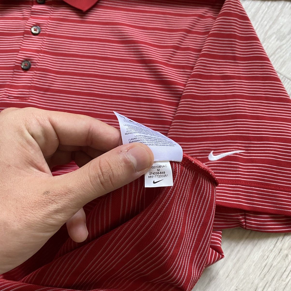 Nike NIKE GOLF Y2K DRI FIT DRILL STRIPED MINIMAL POLO Size US M / EU 48-50 / 2 - 4 Thumbnail