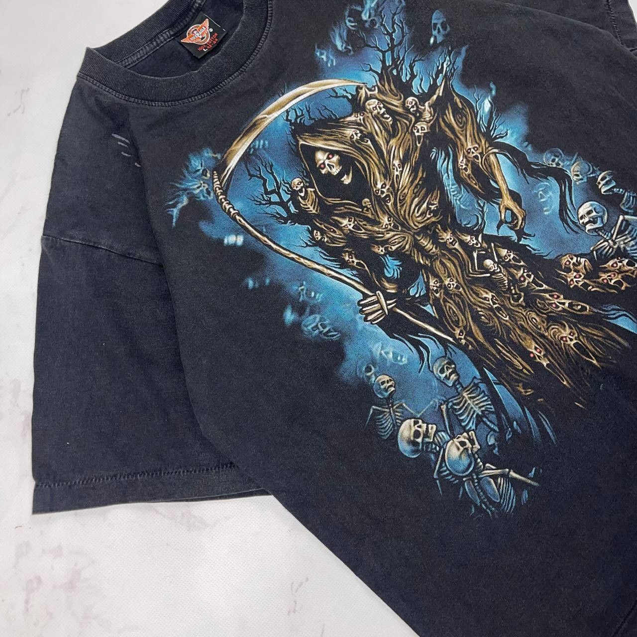 Vintage Vintage Black Grim Reaper 2000s Horror Graphic T Shirt Sz L Size US L / EU 52-54 / 3 - 2 Thumbnail