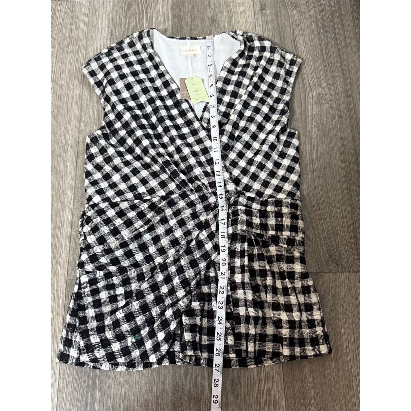 Anthropologie Deletta Anthro Delphine Gingham Top Size Large NWT Size L / US 10 / IT 46 - 9 Thumbnail