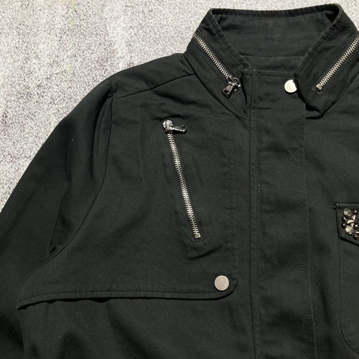 Japanese Brand 2000s Yetts Studded Pocket Jacket Black Lgb Punk Goa Style Size US XL / EU 56 / 4 - 4 Thumbnail