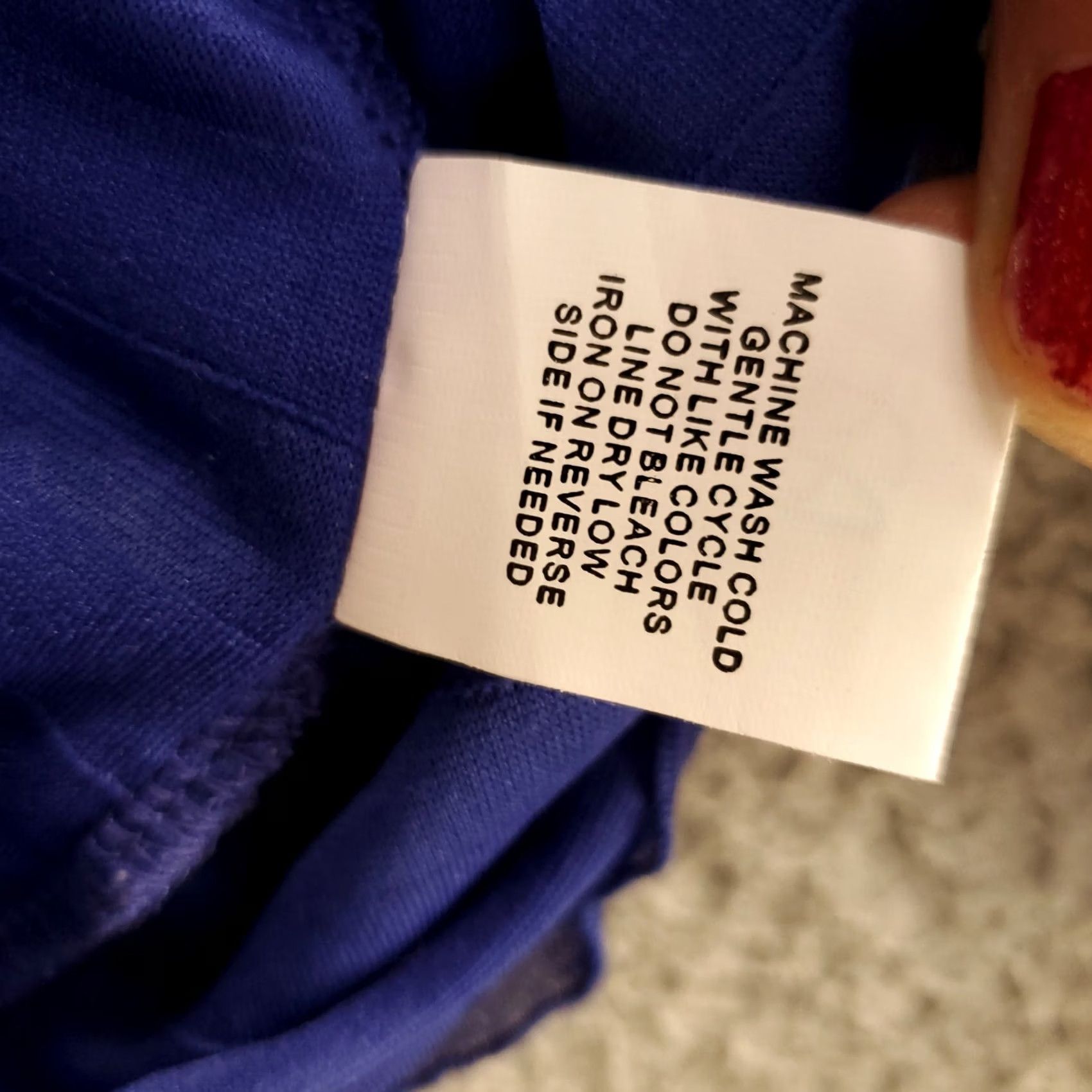 Vintage Notations Womens S Blue Lined Ruffle Long Sleeve Round Neck Tunic Top Size S / US 4 / IT 40 - 8 Thumbnail