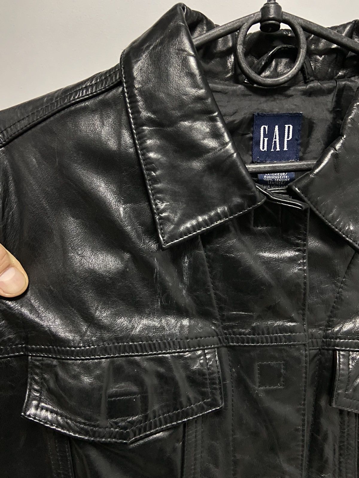 Gap × Vintage Gap Vintage Leather jacket archival Y2K avant Garde Size US L / EU 52-54 / 3 - 7 Thumbnail