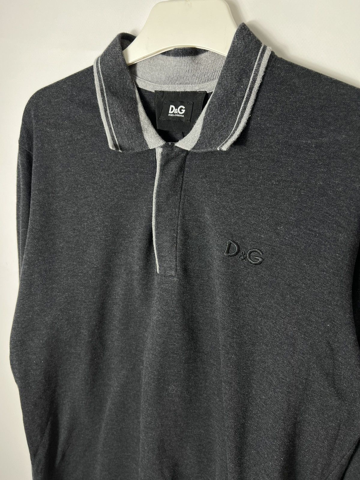 Dolce & Gabbana Vintage luxury streetwear Dolce Gabbana Long Sleeve Polo Size US L / EU 52-54 / 3 - 2 Thumbnail