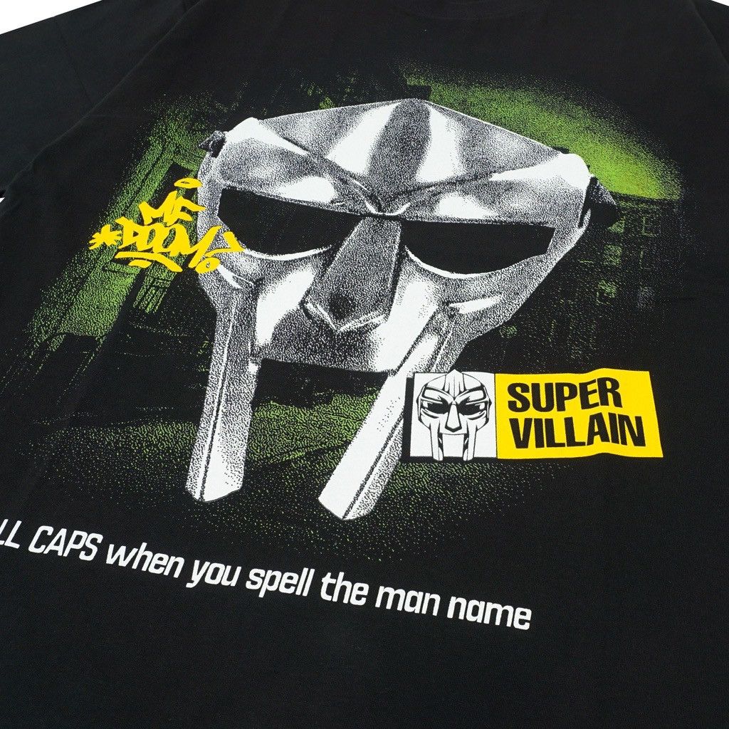 image of Mf Doom X Super Villain X Rap Tees X Hip Hop X Fan Bbootlegg in Black, Men's (Size Medium)