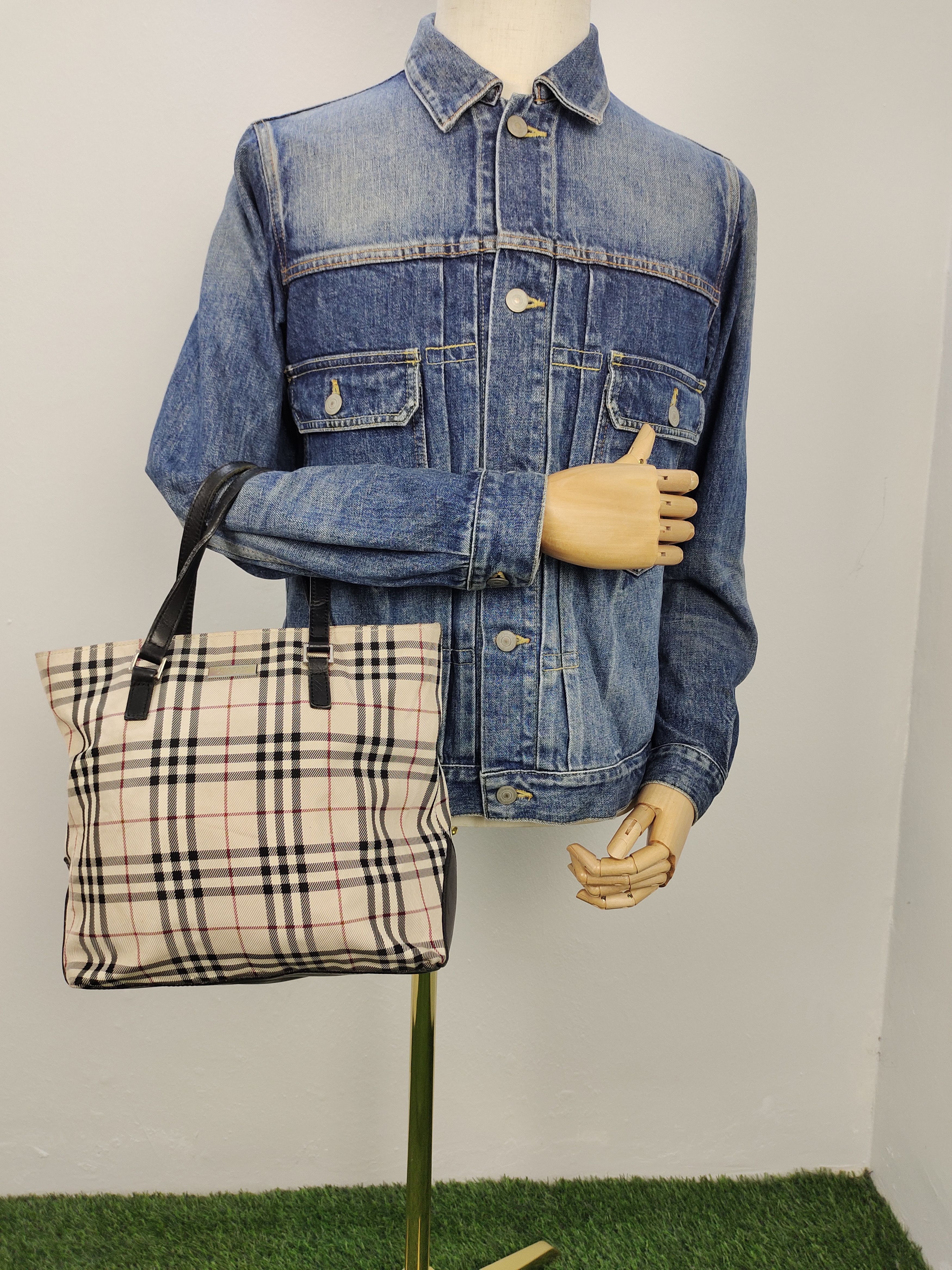 BURBERRY BLUE LABEL バッグ Auth BURBERRY BLUE LABEL Japan Large Tote Bag Nova Check Bow Black