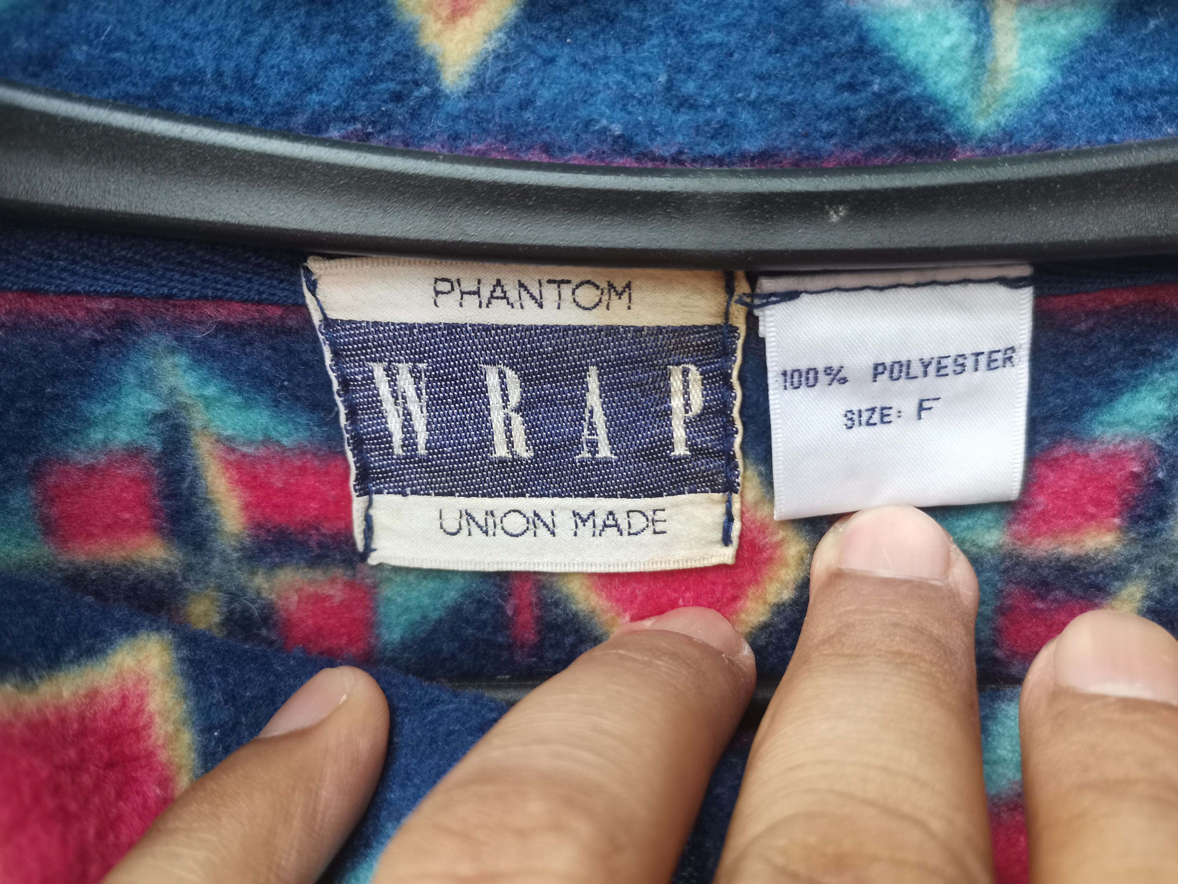 Designer × Vintage Rare Phantom Wrap by UNION MADE fleece jacket Size US XL / EU 56 / 4 - 4 Thumbnail