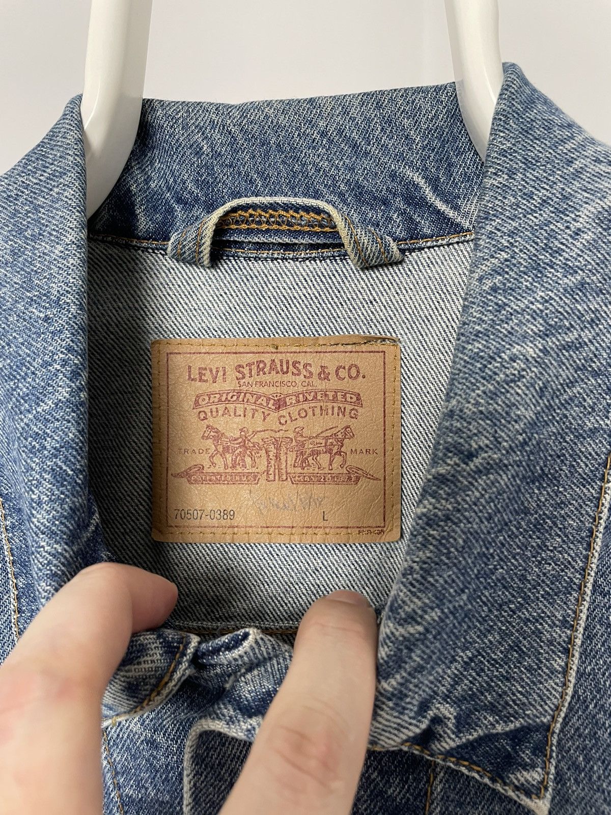 Levi's Vintage Levi’s 90s Denim Jacket Rare Made In USA Size US L / EU 52-54 / 3 - 4 Thumbnail