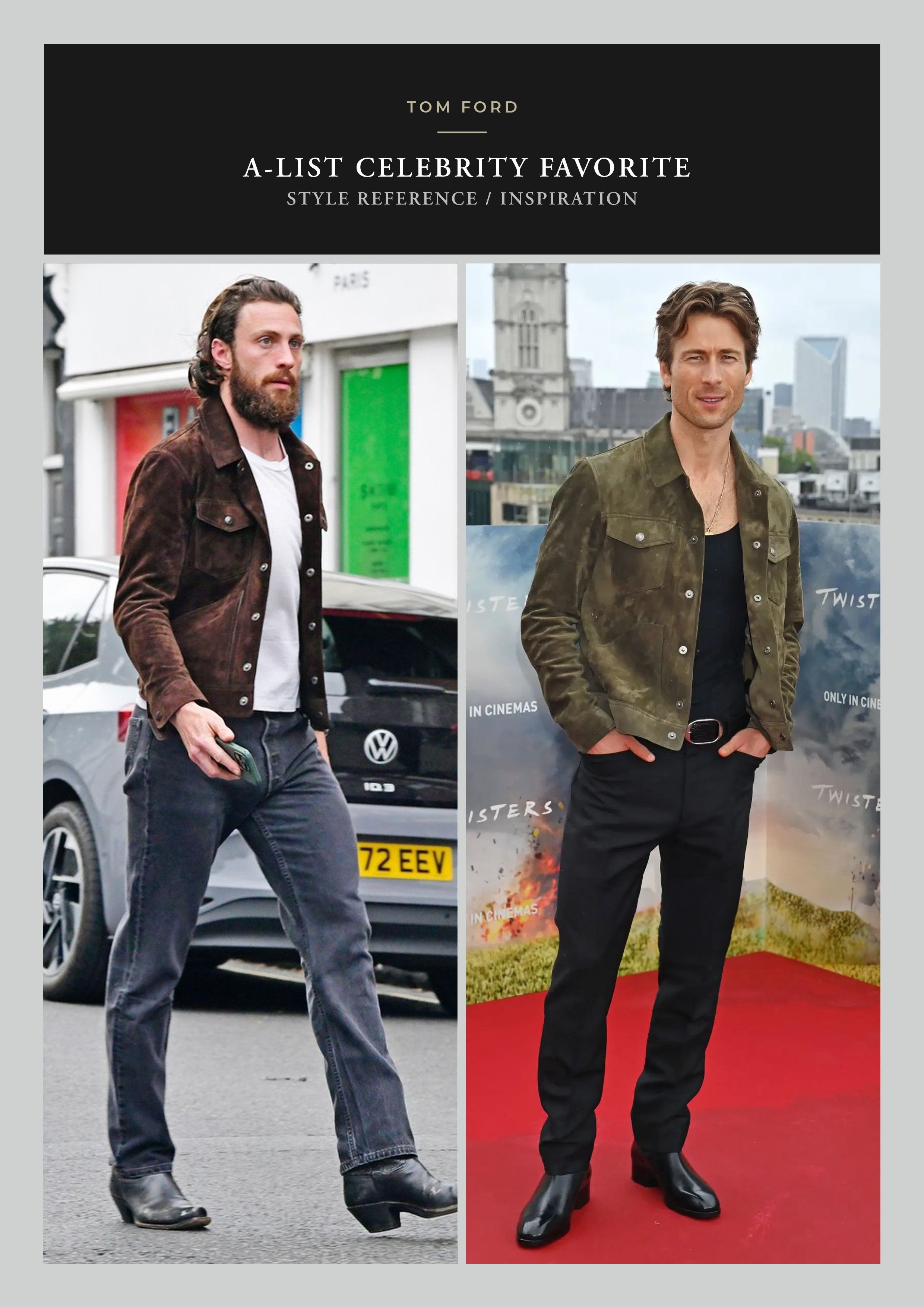 Tom Ford A-List Fave Coveted New $8,700 w/tax TOM FORD Suede Trucker Size US L / EU 52-54 / 3 - 4 Thumbnail